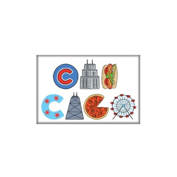 Chicago Icons Lettering Magnet from The Found – Urban General Store