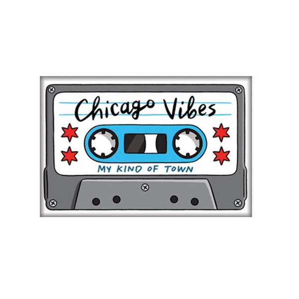 Chicago Vibes Cassette Tape Magnet The Found Home - Magnets