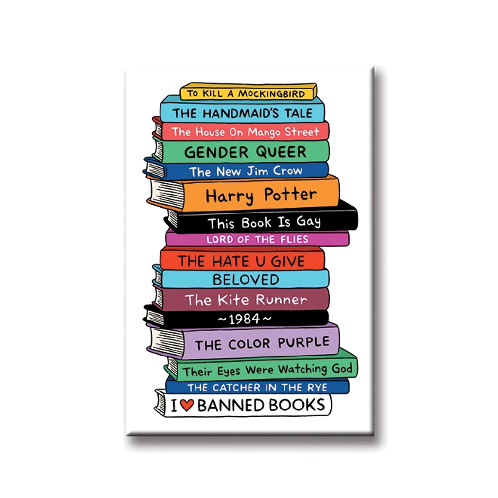 I Heart Banned Books Magnet The Found Home - Magnets