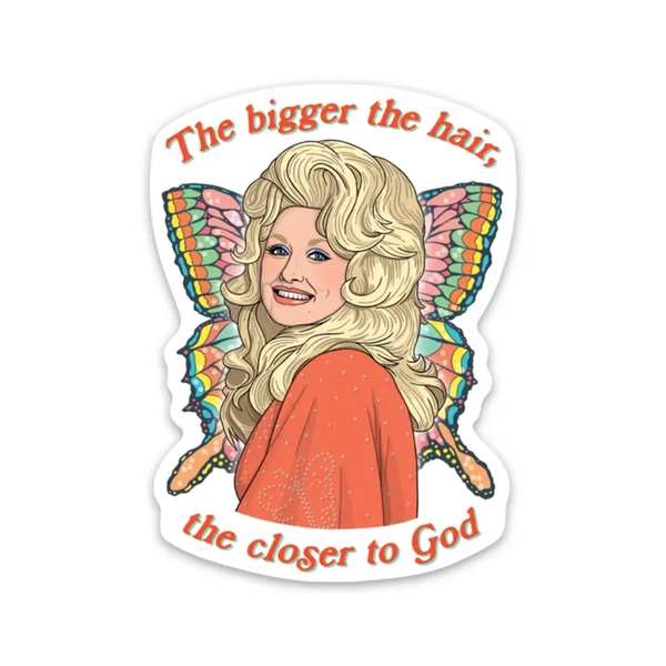 Dolly Bigger The Hair Die Cut Sticker The Found Impulse - Decorative Stickers