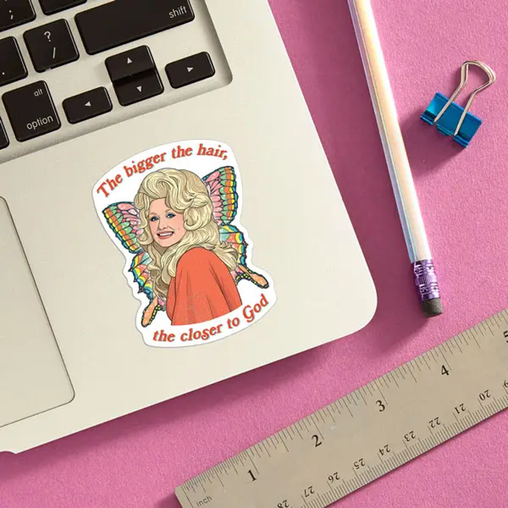 Dolly Bigger The Hair Die Cut Sticker The Found Impulse - Decorative Stickers