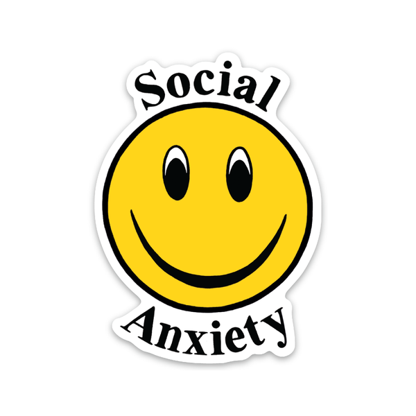 Social Anxiety Die Cut Sticker The Found Impulse - Decorative Stickers