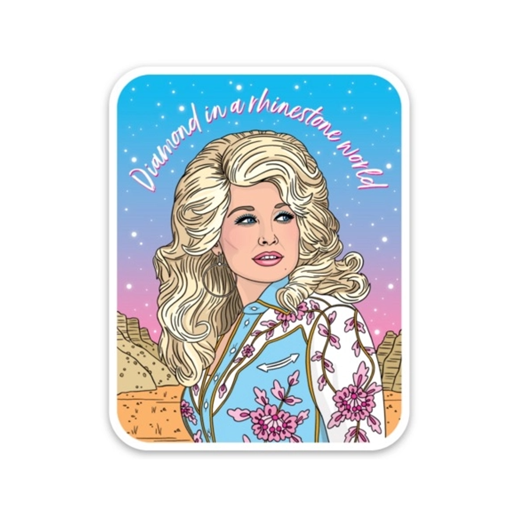 Dolly Diamond In A Rhinestone World Sticker The Found Impulse - Stickers