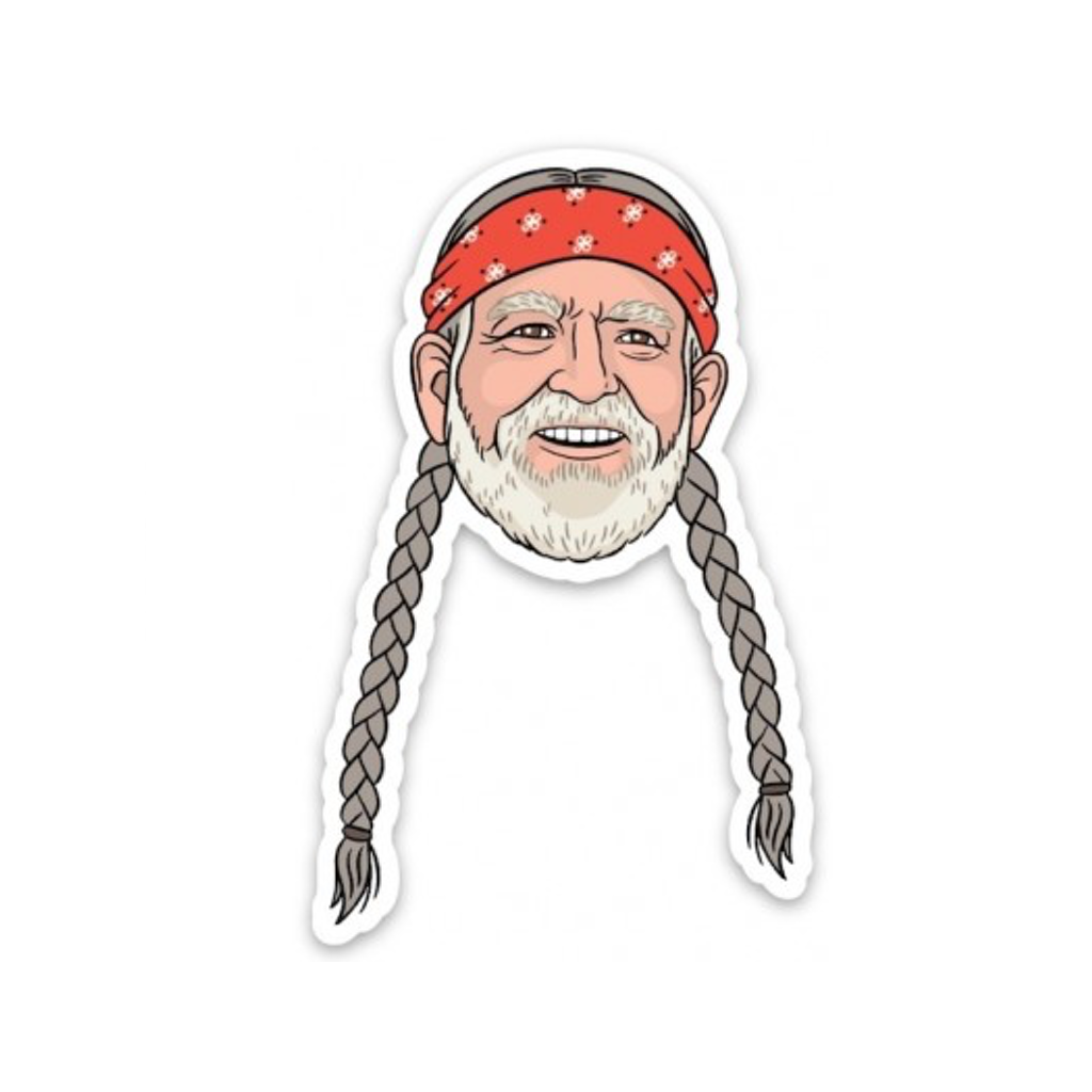 Willie Nelson Die Cut Sticker from The Found – Urban General Store