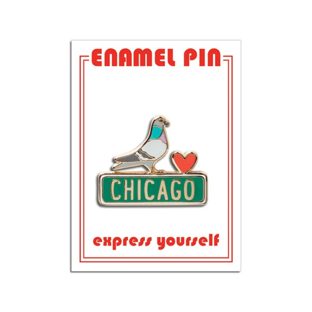Chicago Pigeon Enamel Pin The Found Jewelry - Pins
