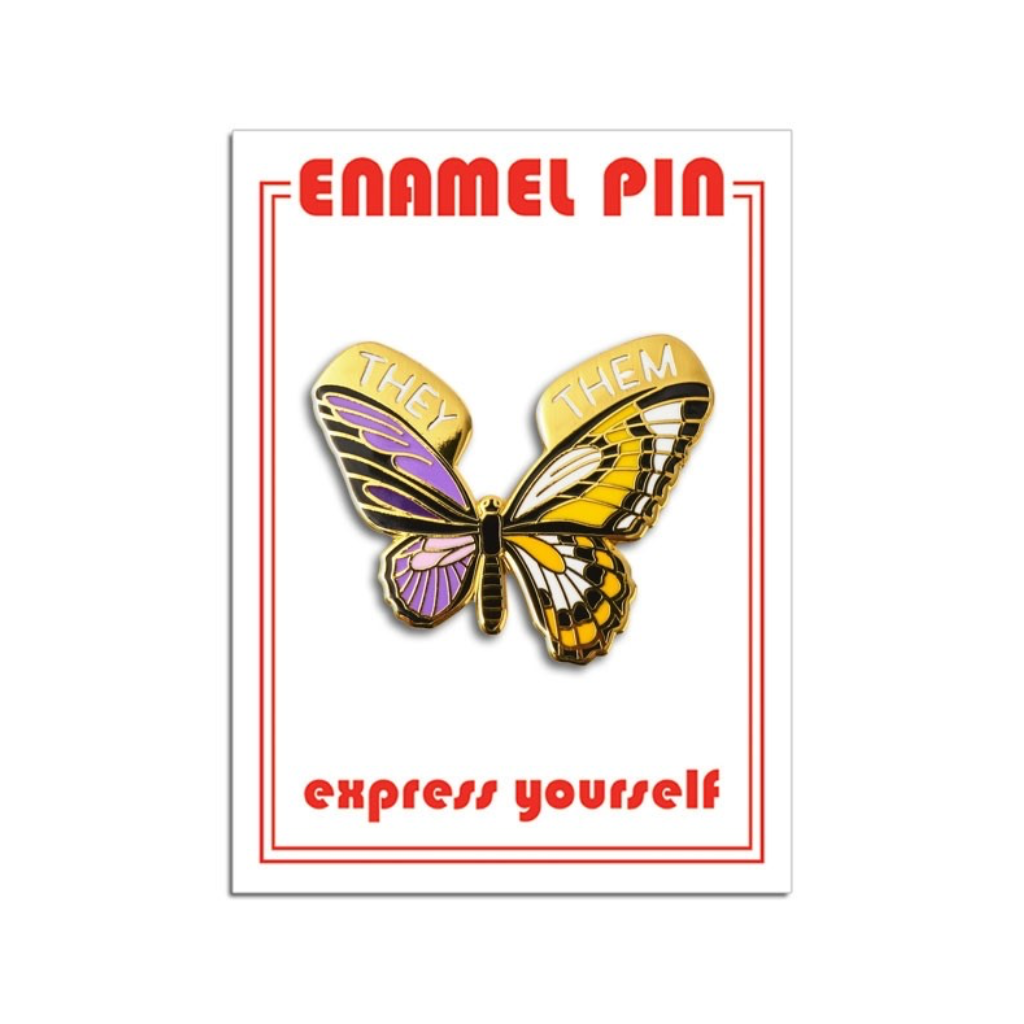Non-Binary Butterfly Enamel Pin The Found Jewelry - Pins