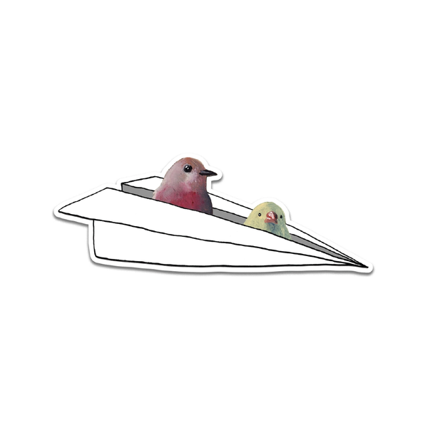 Airplane Birds Sticker The Mincing Mockingbird Impulse - Decorative Stickers