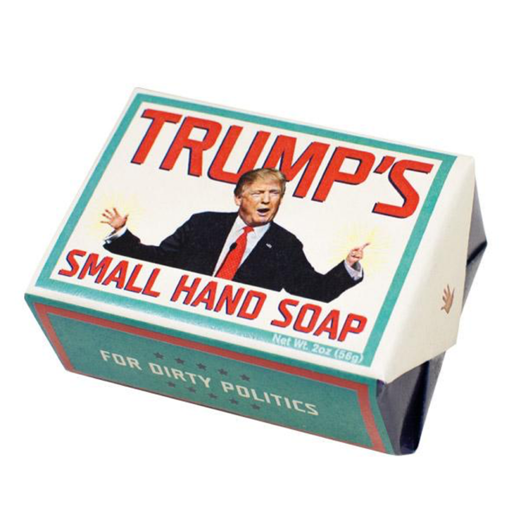 Trump's Small Hand Soap The Unemployed Philosophers Guild Bar Soap