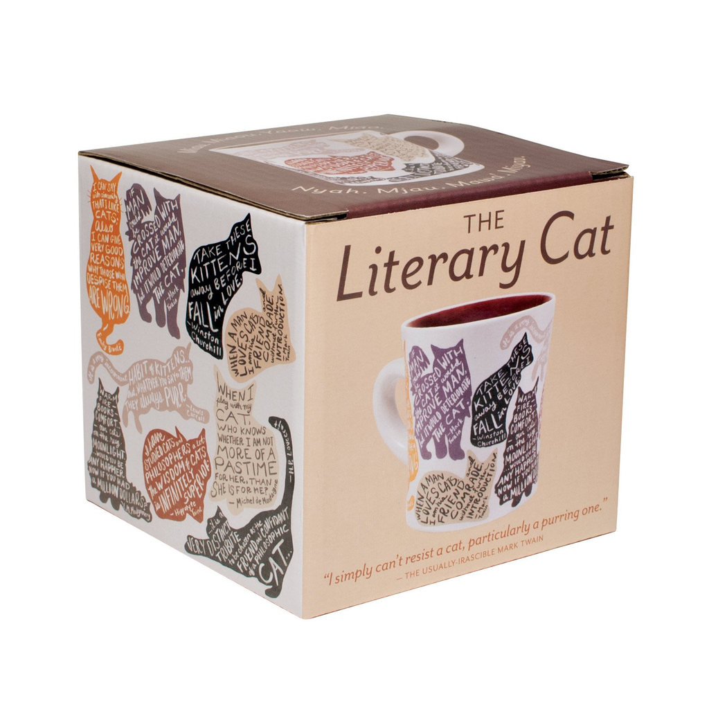 The Literary Cat Mug The Unemployed Philosophers Guild Mugs & Glasses