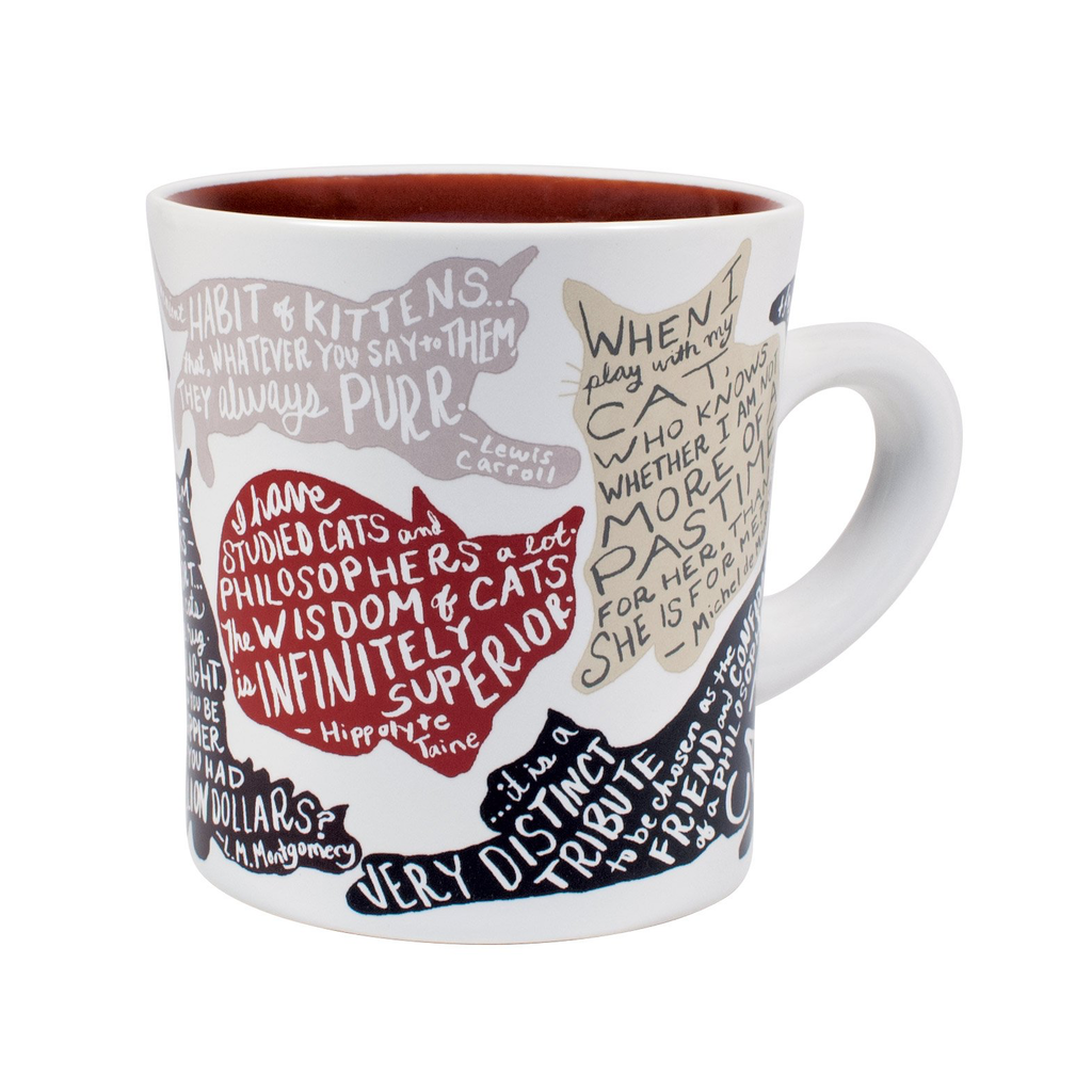 The Literary Cat Mug The Unemployed Philosophers Guild Mugs & Glasses