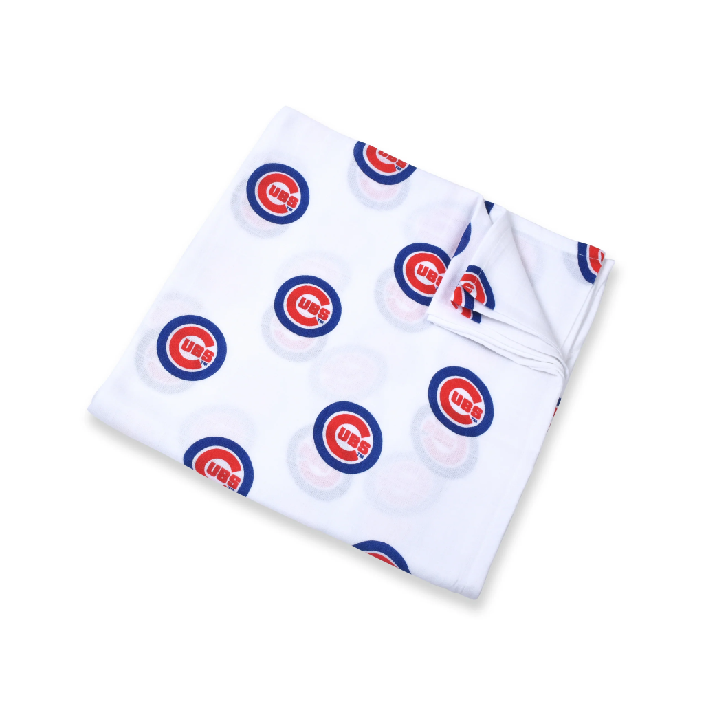 Chicago Cubs Officially Licensed MLB Muslin Swaddle Three Little Anchors Baby & Toddler - Swaddles & Baby Blankets