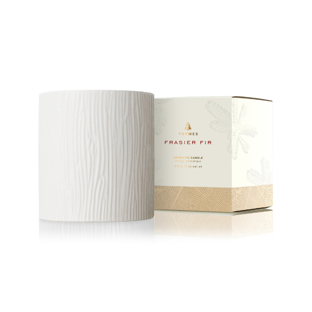 Frasier Fir Medium Ceramic Poured Candle - Gilded Thymes Home - Candles - Specialty