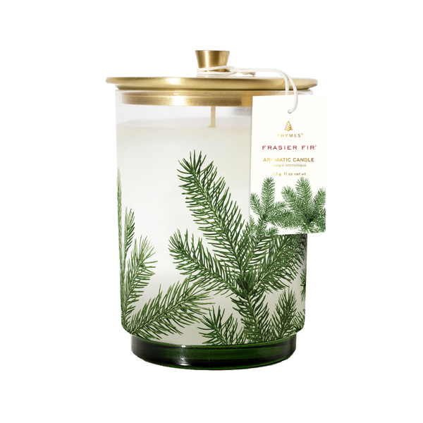 Medium Pine Needle Luminary Candle - Frasier Fir Thymes Home - Candles - Specialty