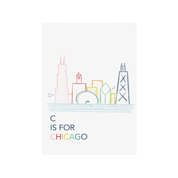 Rainbow C Is For Chicago Art Print Tiny Human Print Co Home - Wall & Mantle - Artwork