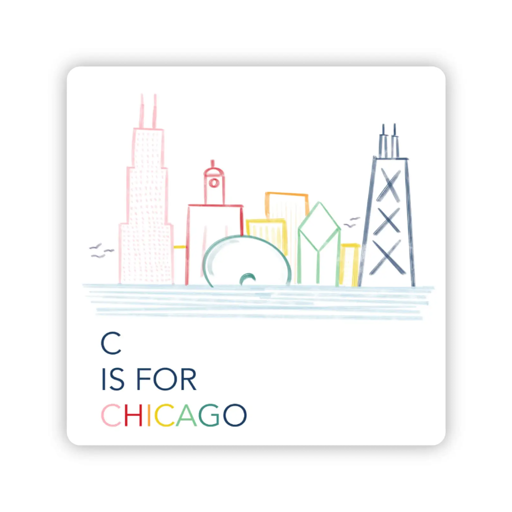 C Is For Chicago Sticker Tiny Human Print Co Impulse - Decorative Stickers