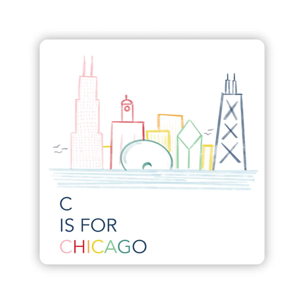 C Is For Chicago Sticker Tiny Human Print Co Impulse - Decorative Stickers