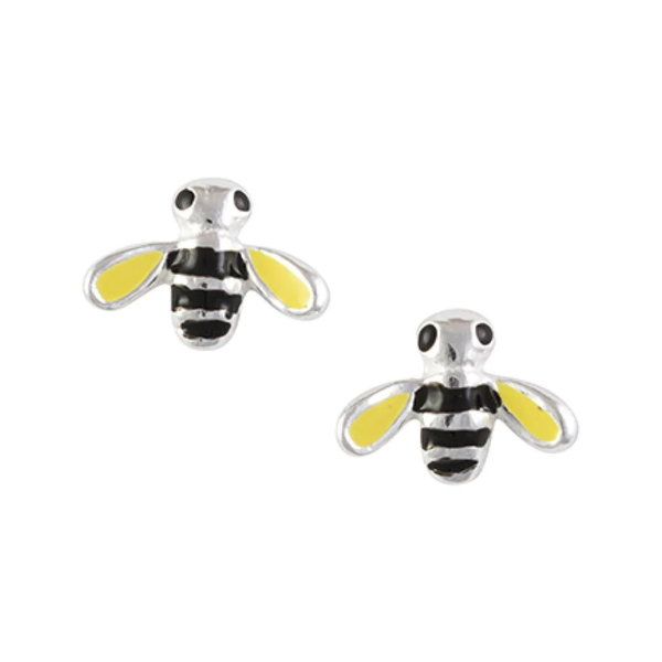 Busy Bee Enamel Stud Earrings Tomas Jewelry - Earrings