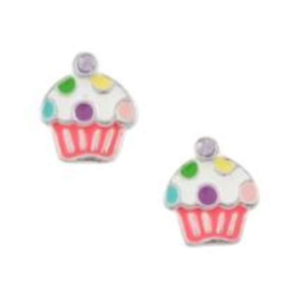 Cupcake Polkadot Stud Earrings Tomas Jewelry - Earrings