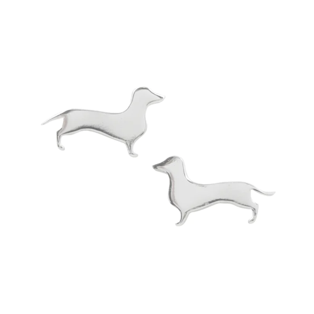 Dacshund Stud Earrings - Silver Tomas Jewelry - Earrings