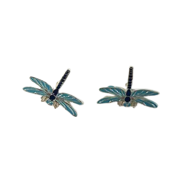 Dragonfly Enamel Stud Earrings Tomas Jewelry - Earrings