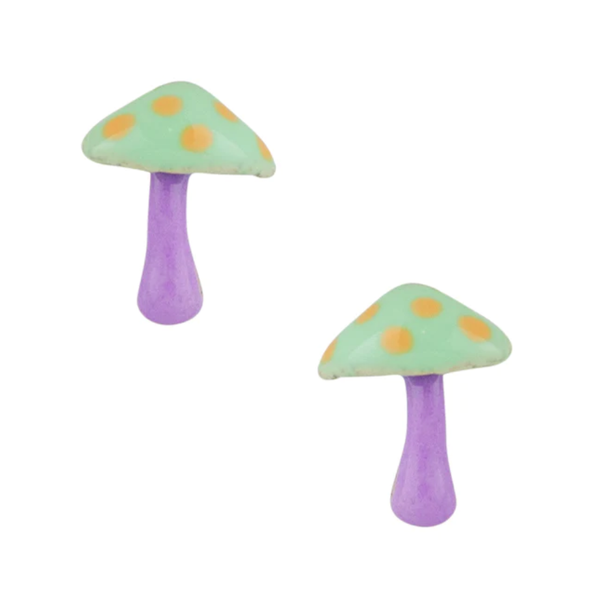 Dreamy Mushroom Enamel Stud Earrings Tomas Jewelry - Earrings