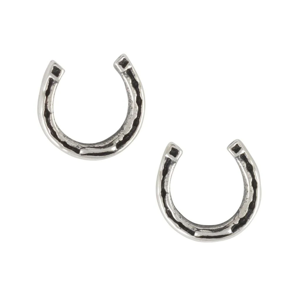 Horseshoe Oxidized Stud Earrings - Silver Tomas Jewelry - Earrings