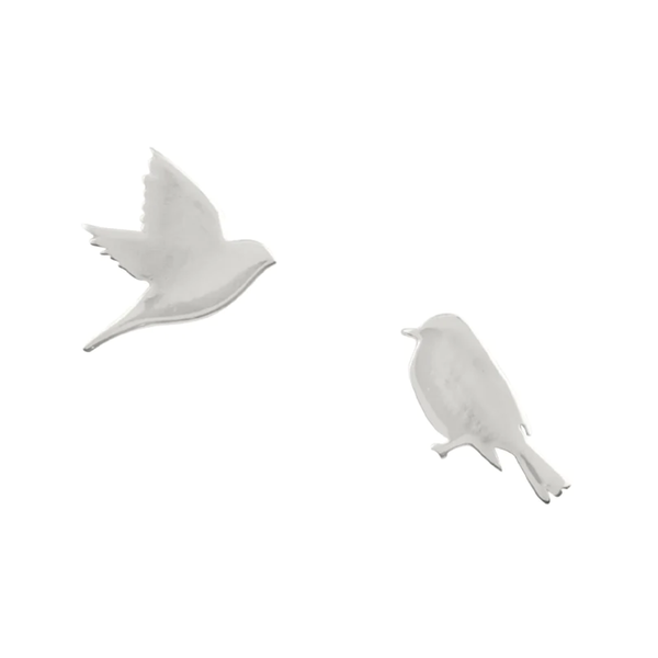 Mismatched Sparrow Stud Earrings - Silver Tomas Jewelry - Earrings