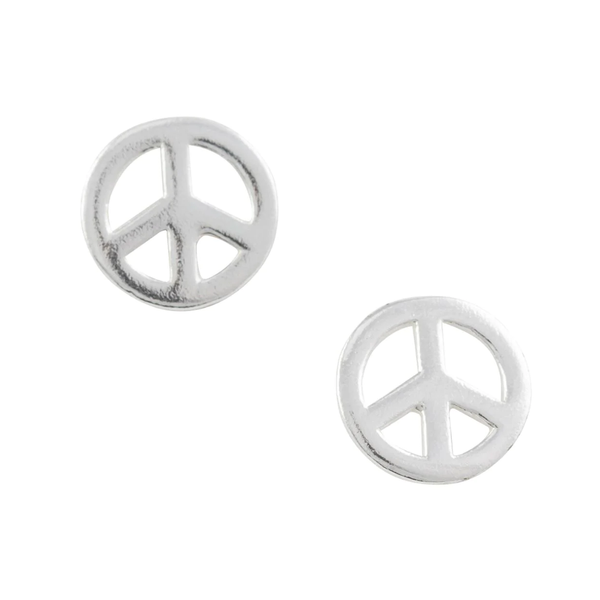 Peace Stud Earrings - Silver Tomas Jewelry - Earrings
