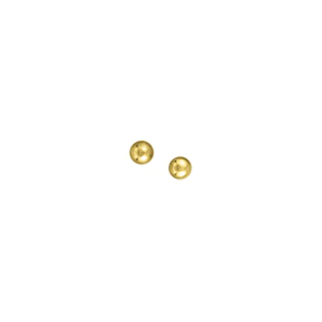 Plain Ball Stud Earrings - Gold Tomas Jewelry - Earrings
