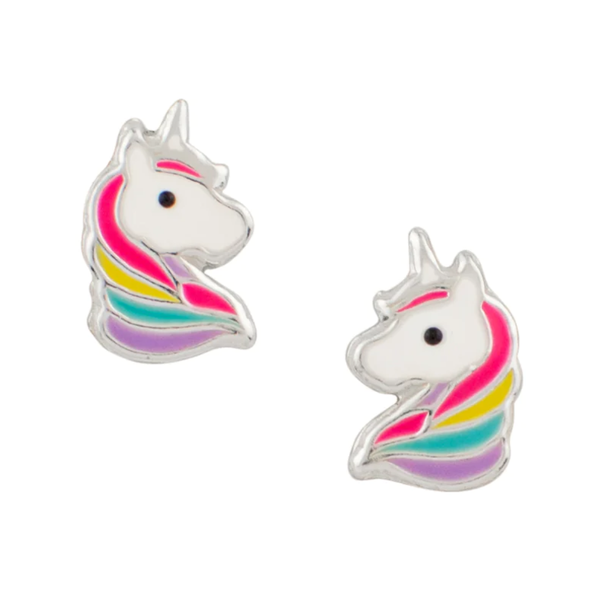 Rainbow Unicorn Enamel Stud Earrings Tomas Jewelry - Earrings