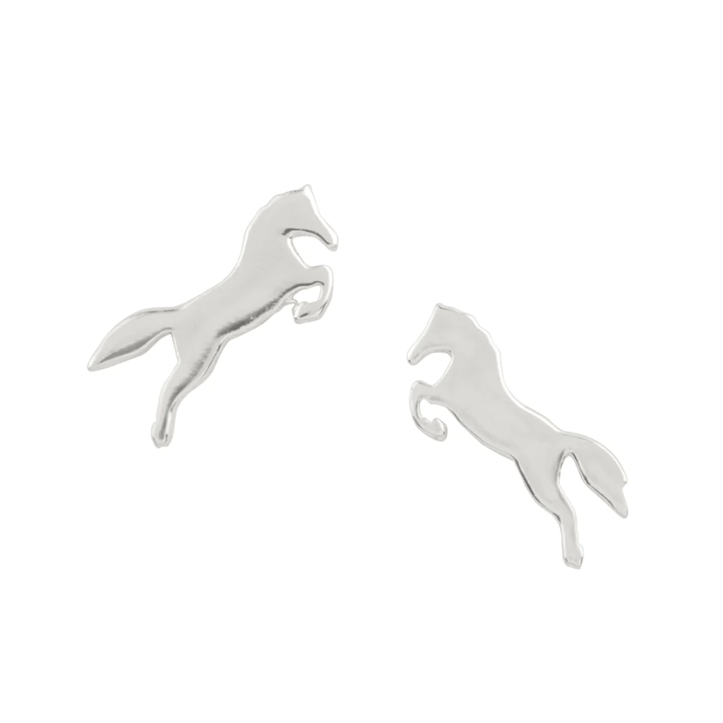 Rearing Horses Stud Earrings - Silver Tomas Jewelry - Earrings