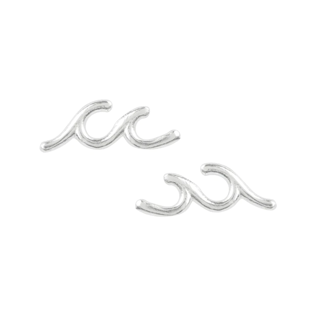 Rolling Waves Stud Earrings - Silver Tomas Jewelry - Earrings