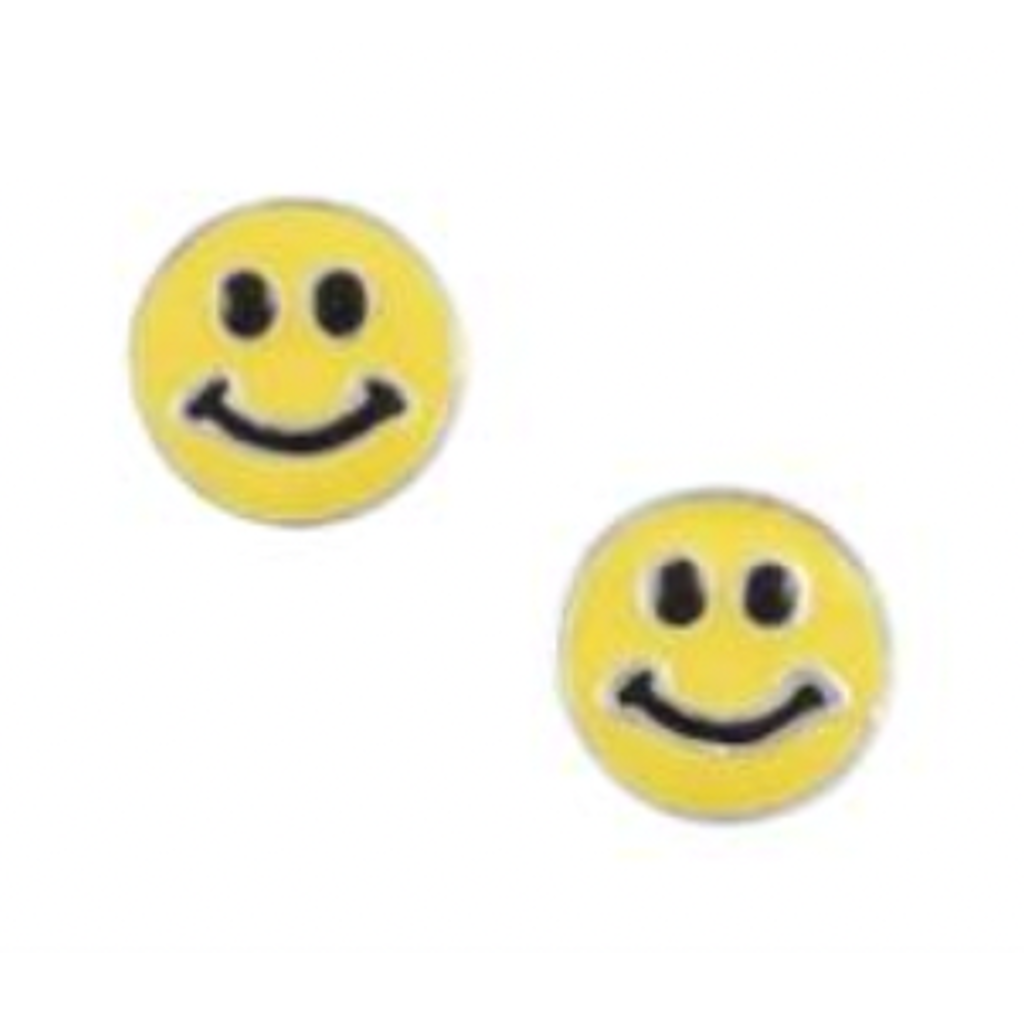 Yellow Happy Face Studs Tomas Jewelry - Earrings