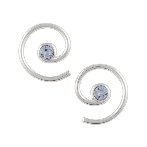 Crystal Blue Swirl Post Earrings Tomas Jewelry Jewelry - Earrings