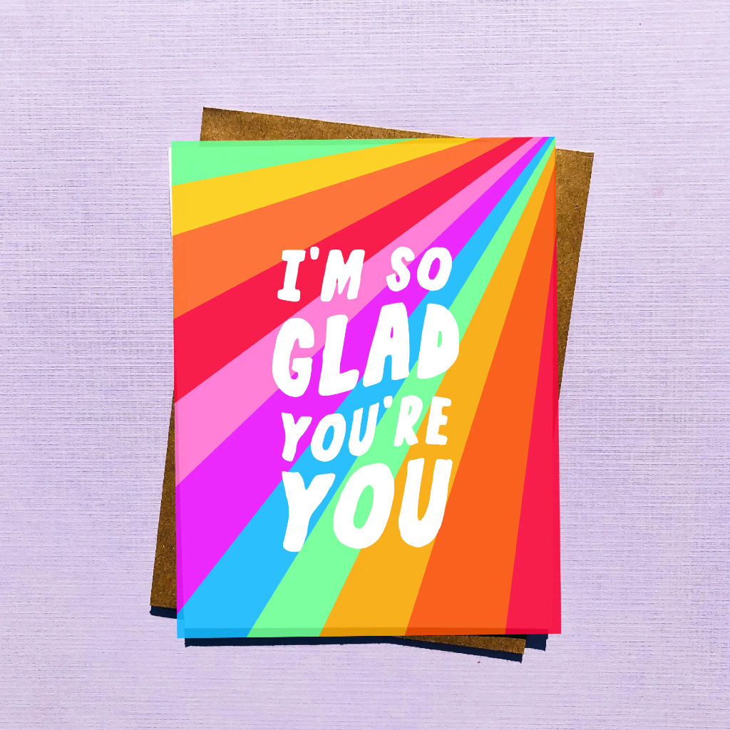 So Glad You're You Pride Blank Card Top Hat and Monocle Cards - Blank