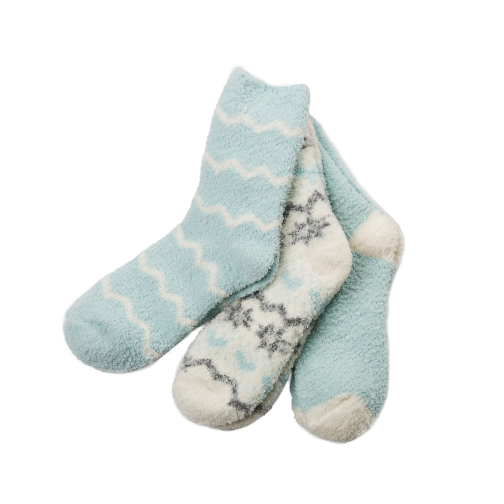 WINTER BLUES Serenity Sock Set - 3 Pairs - Womens Top It Off Apparel & Accessories - Socks - Womens