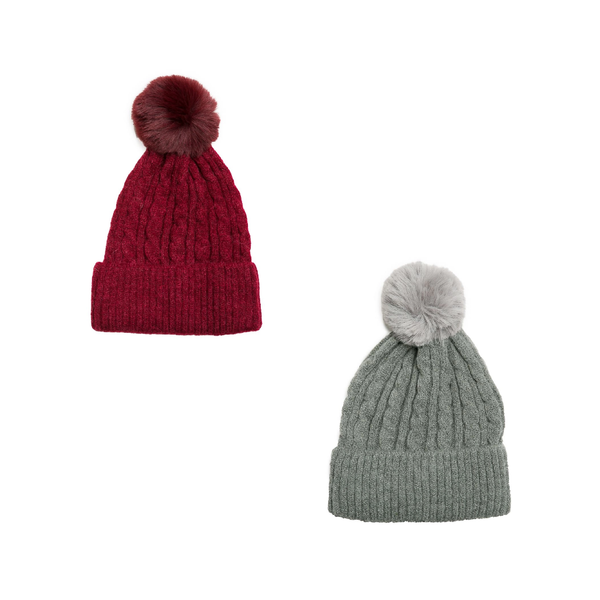 Mainstay Plush-Lined Pom Hat - Womens