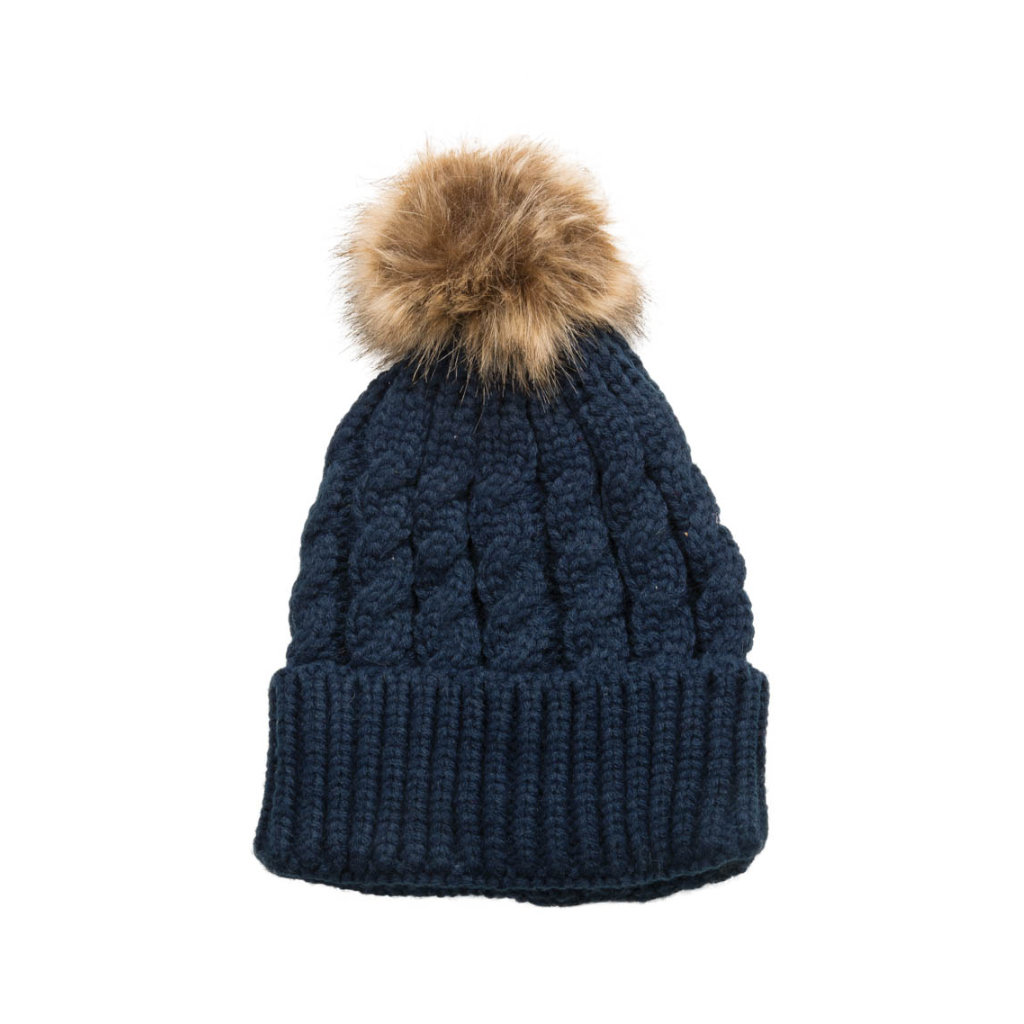NAVY Emma Pom Pom Hat - Womens Top It Off Apparel & Accessories - Winter - Adult - Hats