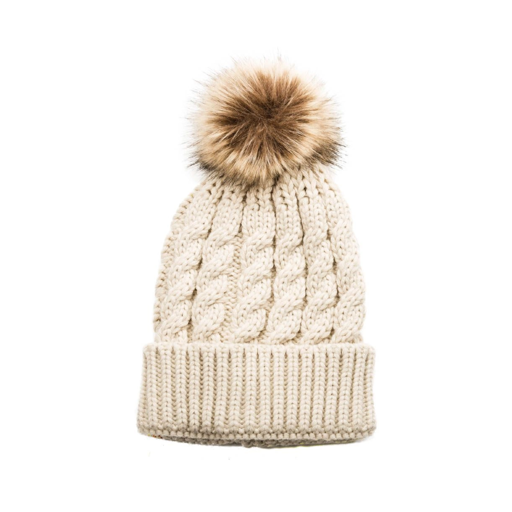 Sand Emma Pom Pom Knitted Hat Top It Off Apparel & Accessories - Winter - Adult - Hats
