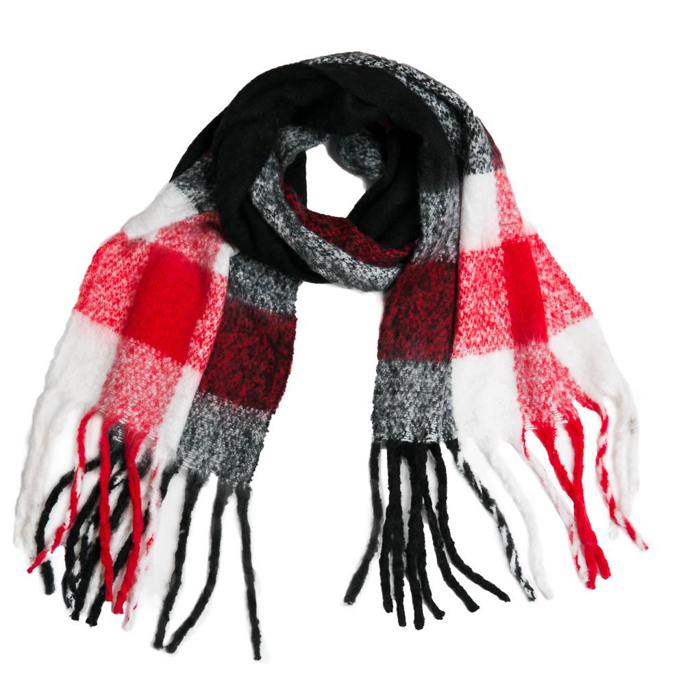 BLACK AND RED PLAID TIO SCARF HATTIE Top It Off Apparel & Accessories - Winter - Adult - Scarves & Wraps