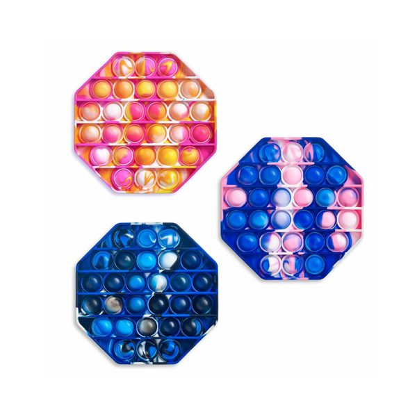 OMG! Pop Fidgety - Tie-Dye Octagon Top Trenz Toys & Games - Fidget Toys