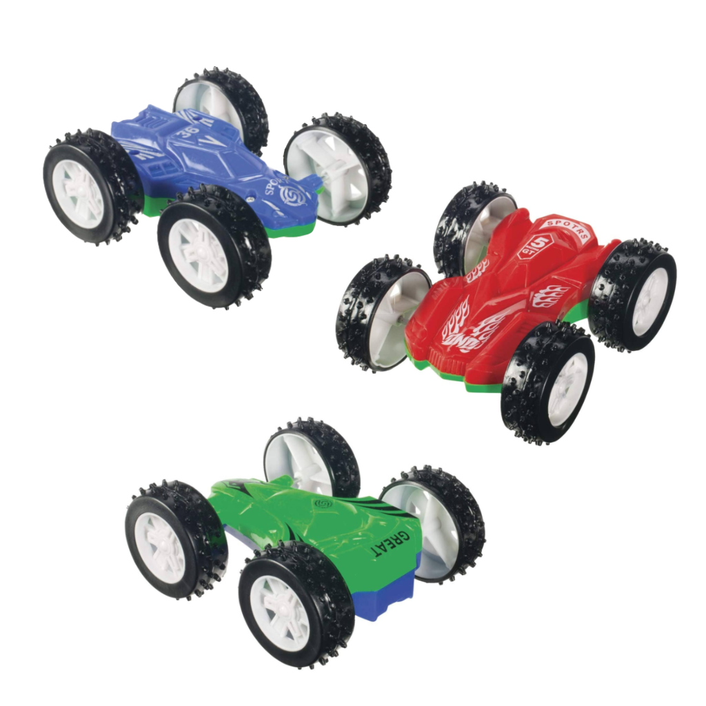 Toy car that flips over when it hits hotsell a wall