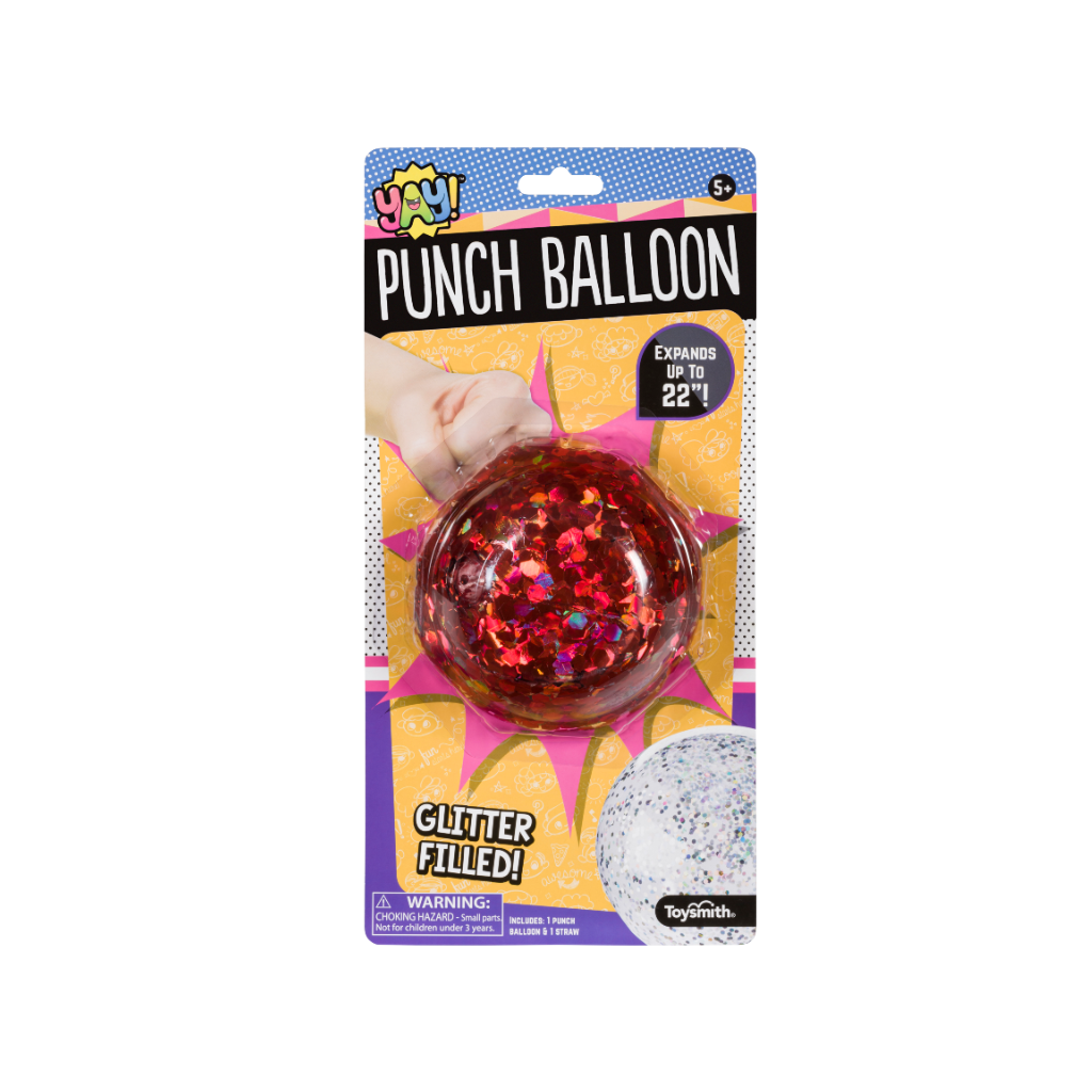 Glitter Jumbo Punch Balloon Toysmith Toys & Games