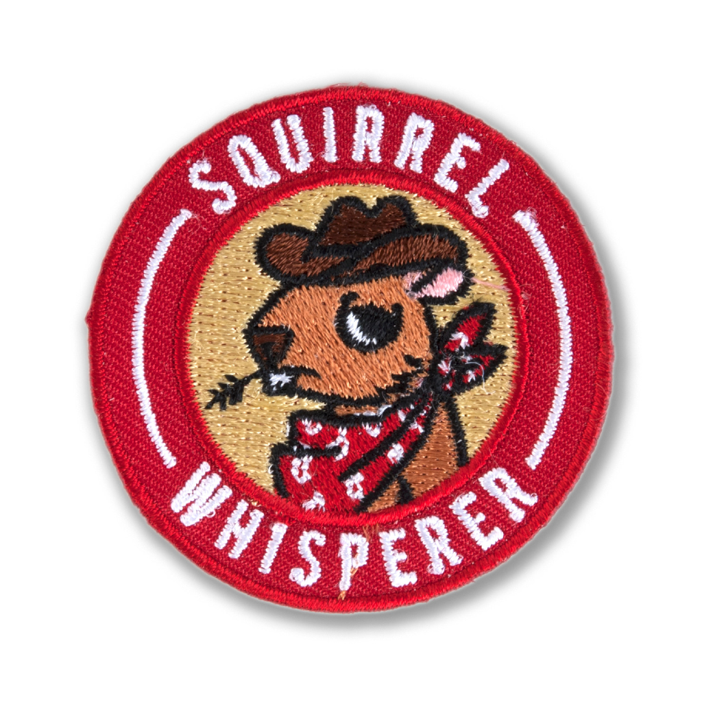 Squirrel Whisperer Iron On Patch Transit Tees Apparel & Accessories - Appliques & Patches