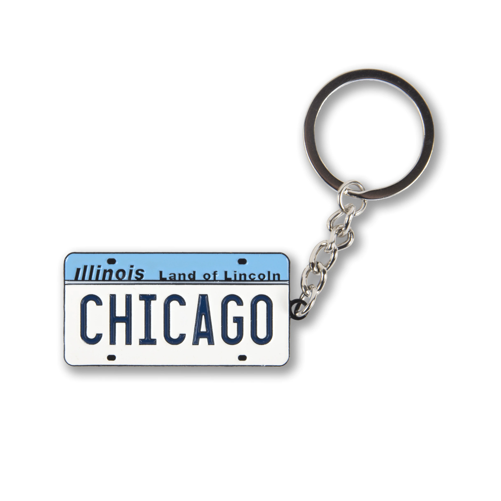 TRT KEY CHAIN ILLINOIS LICENSE PLATE Transit Tees Apparel & Accessories - Keychains