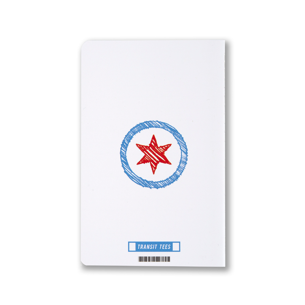 Distressed Chicago Flag Notebook Transit Tees Books - Blank Notebooks & Journals