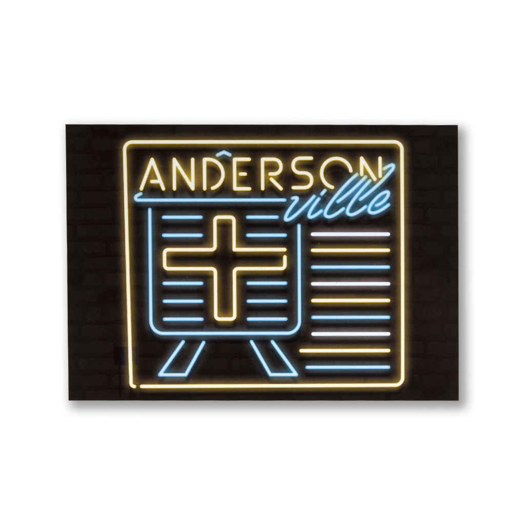 Neon Andersonville Postcard Transit Tees Cards - Post Card