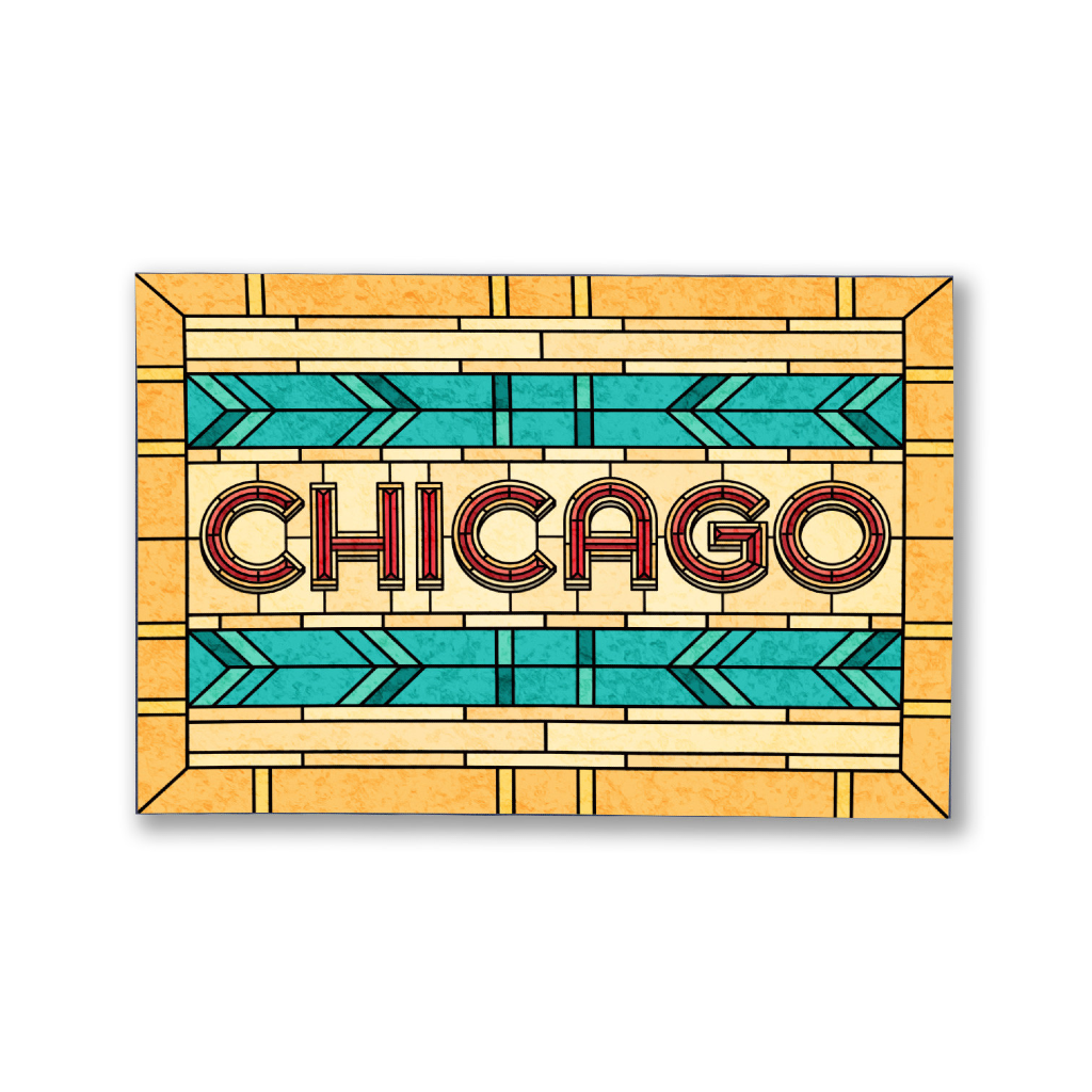 Stained Glass Postcard Transit Tees Cards - Post Card