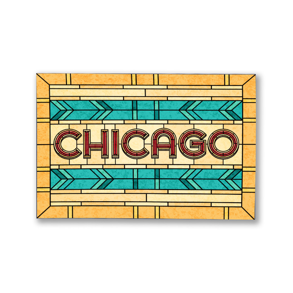 Stained Glass Postcard Transit Tees Cards - Post Card