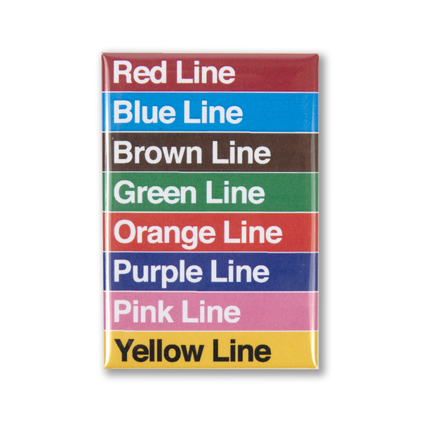 Train Line Colors Magnet Transit Tees Home - Magnets